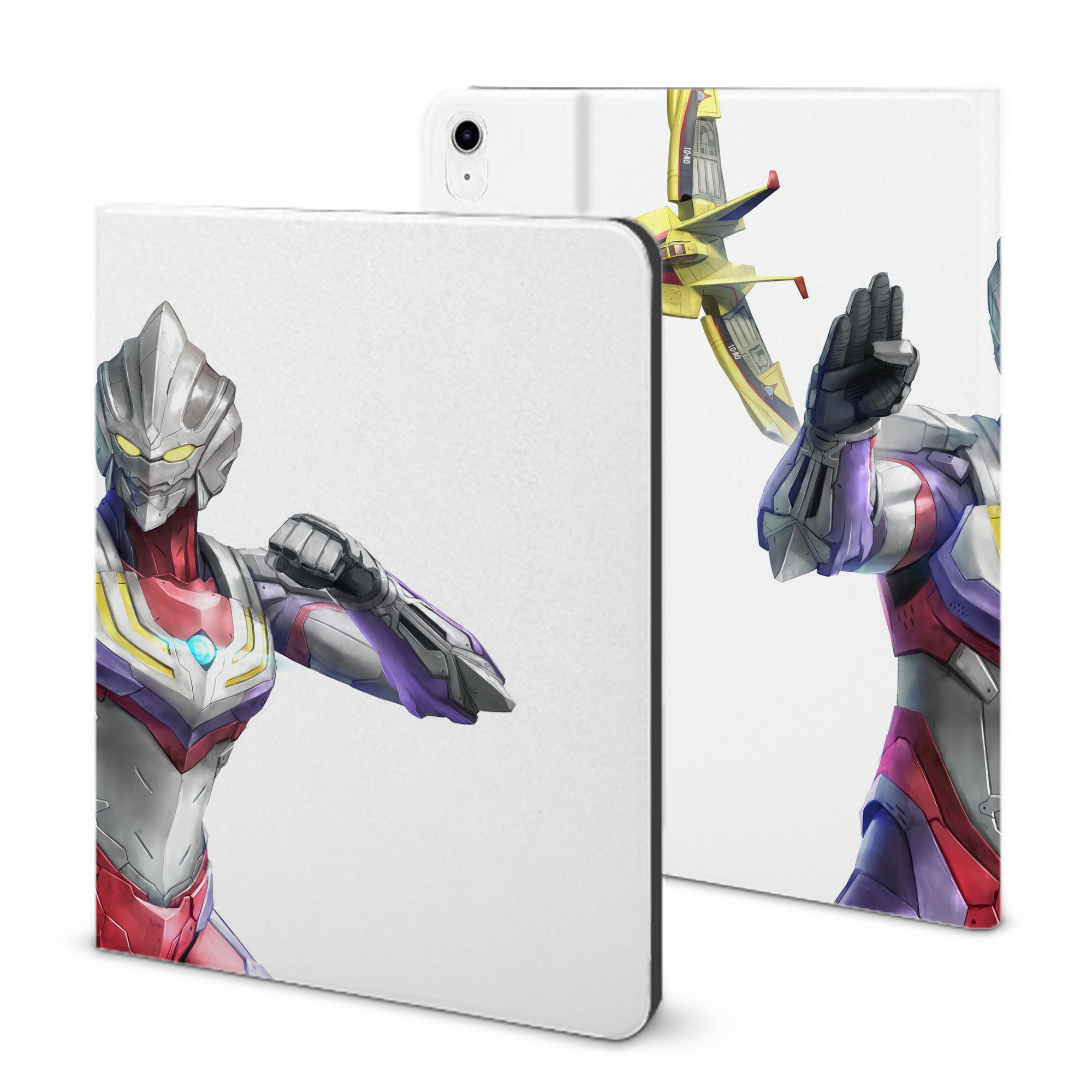 （画像用） ウルトラマン Ultraman IPad ケース ブック型 PUレザー TPU 耐衝撃 軽量 薄型 ペン収納なし 全面保護 IPad 各モデル対応
